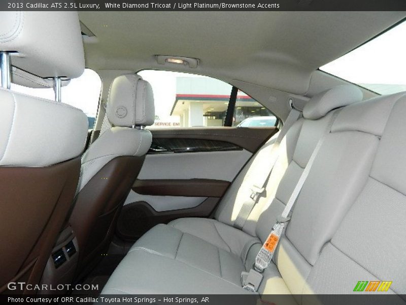 White Diamond Tricoat / Light Platinum/Brownstone Accents 2013 Cadillac ATS 2.5L Luxury