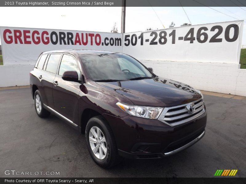 Sizzling Crimson Mica / Sand Beige 2013 Toyota Highlander