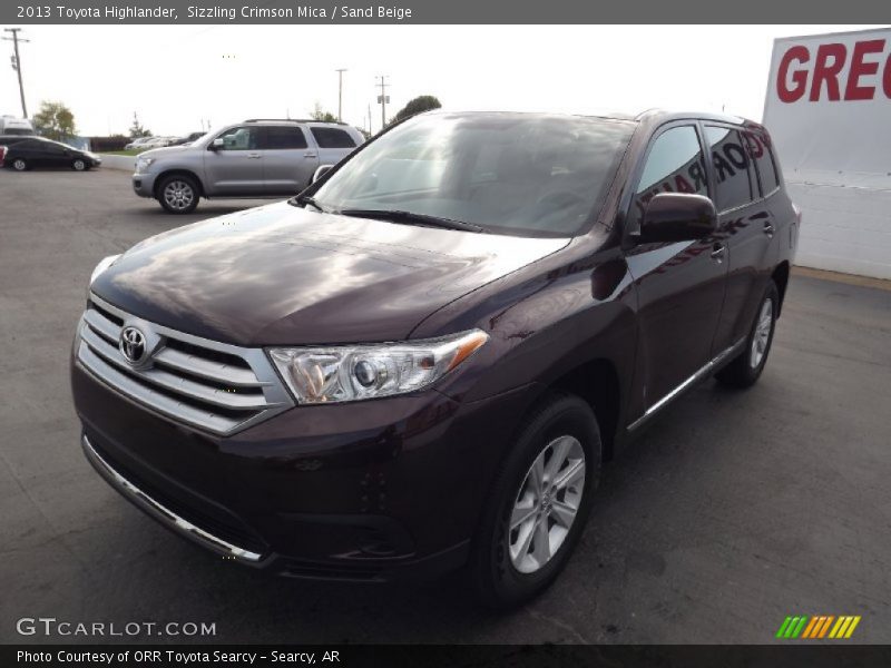Sizzling Crimson Mica / Sand Beige 2013 Toyota Highlander