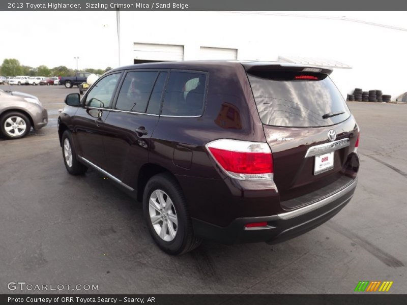 Sizzling Crimson Mica / Sand Beige 2013 Toyota Highlander
