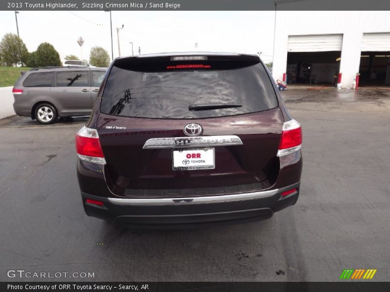 Sizzling Crimson Mica / Sand Beige 2013 Toyota Highlander