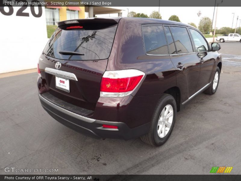 Sizzling Crimson Mica / Sand Beige 2013 Toyota Highlander