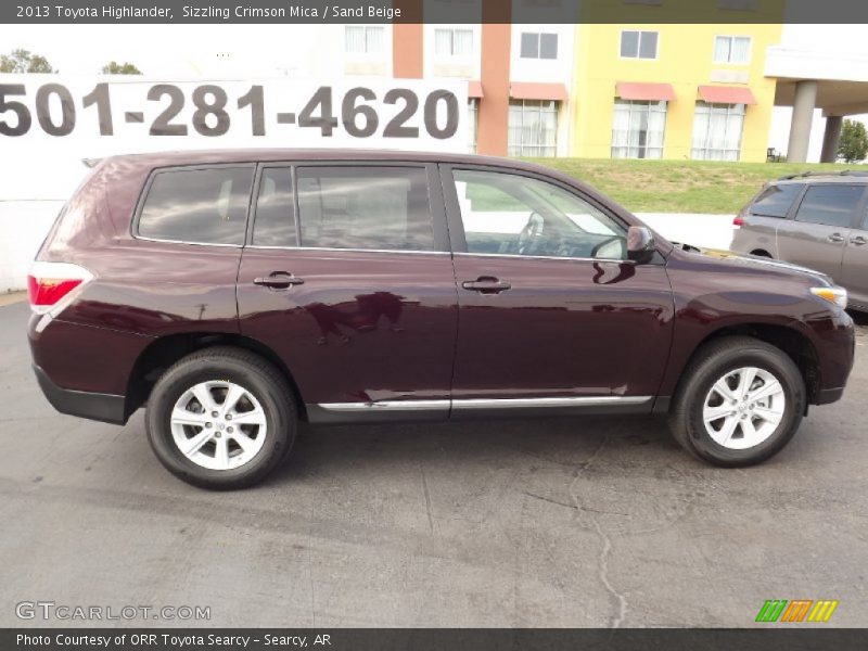 Sizzling Crimson Mica / Sand Beige 2013 Toyota Highlander