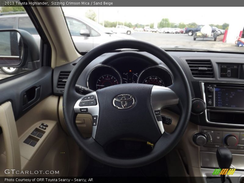 Sizzling Crimson Mica / Sand Beige 2013 Toyota Highlander