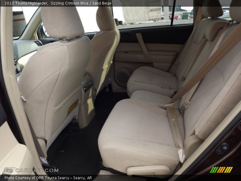 Rear Seat of 2013 Highlander 