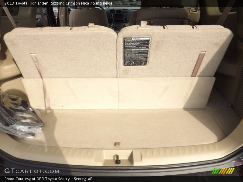  2013 Highlander  Trunk