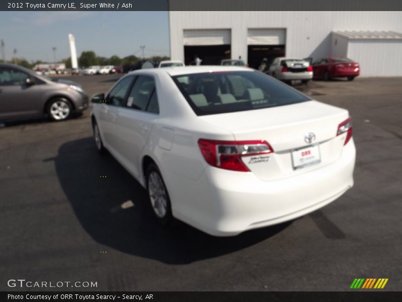 Super White / Ash 2012 Toyota Camry LE