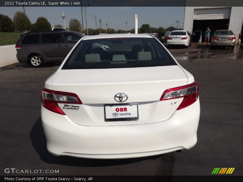 Super White / Ash 2012 Toyota Camry LE