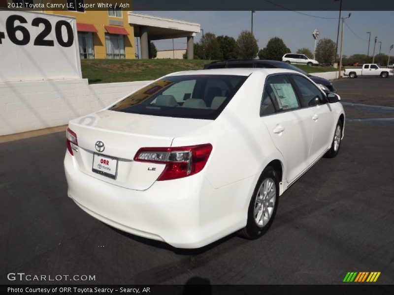 Super White / Ash 2012 Toyota Camry LE
