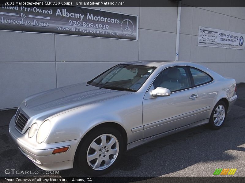 Brilliant Silver Metallic / Ash 2001 Mercedes-Benz CLK 320 Coupe