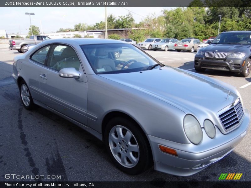 Brilliant Silver Metallic / Ash 2001 Mercedes-Benz CLK 320 Coupe