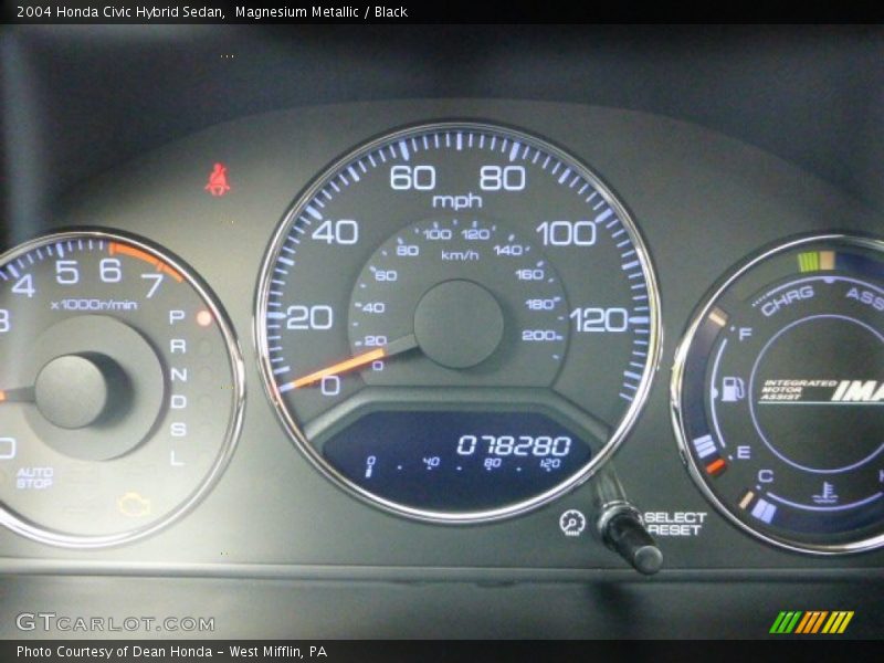 Magnesium Metallic / Black 2004 Honda Civic Hybrid Sedan