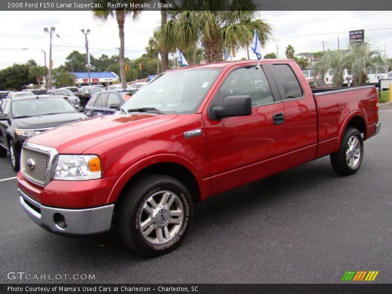 Redfire Metallic / Black 2008 Ford F150 Lariat SuperCab