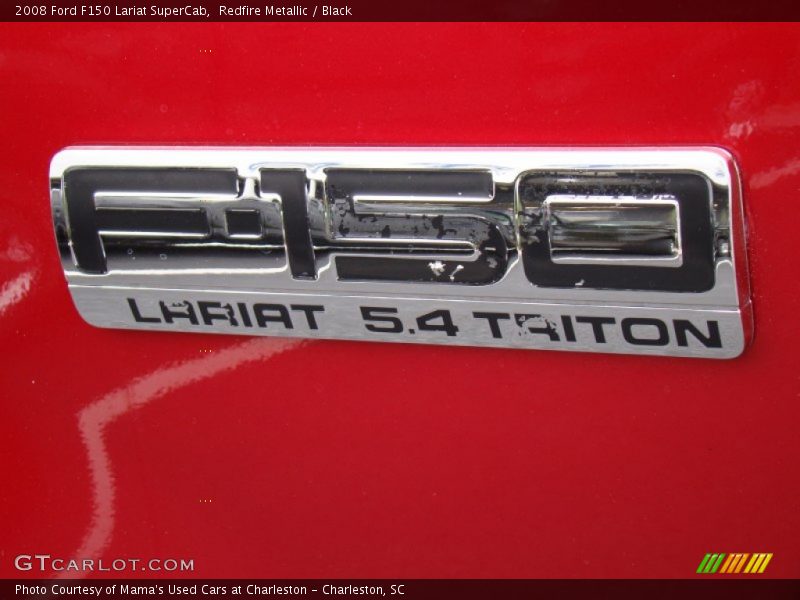 Redfire Metallic / Black 2008 Ford F150 Lariat SuperCab