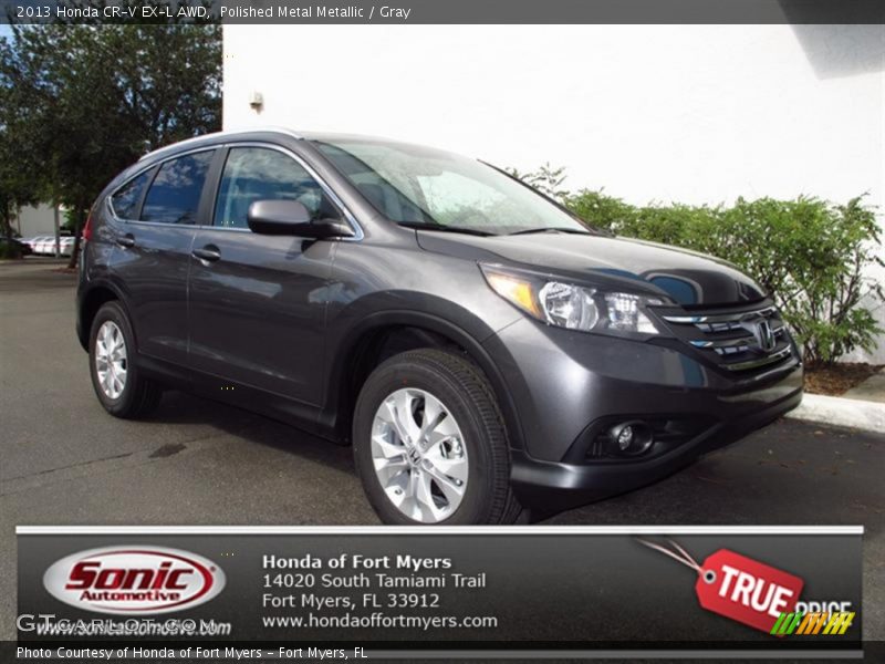 Polished Metal Metallic / Gray 2013 Honda CR-V EX-L AWD