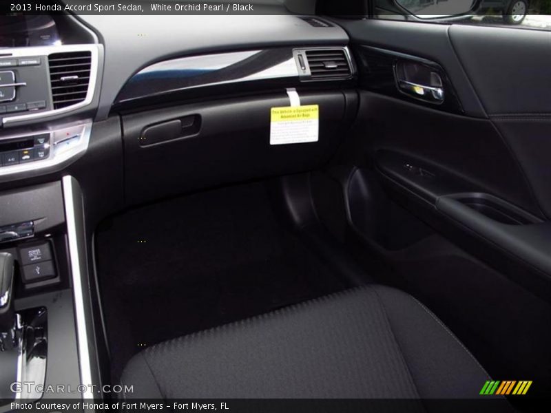 White Orchid Pearl / Black 2013 Honda Accord Sport Sedan