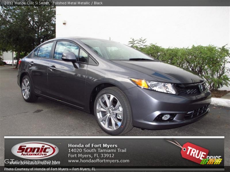 Polished Metal Metallic / Black 2012 Honda Civic Si Sedan