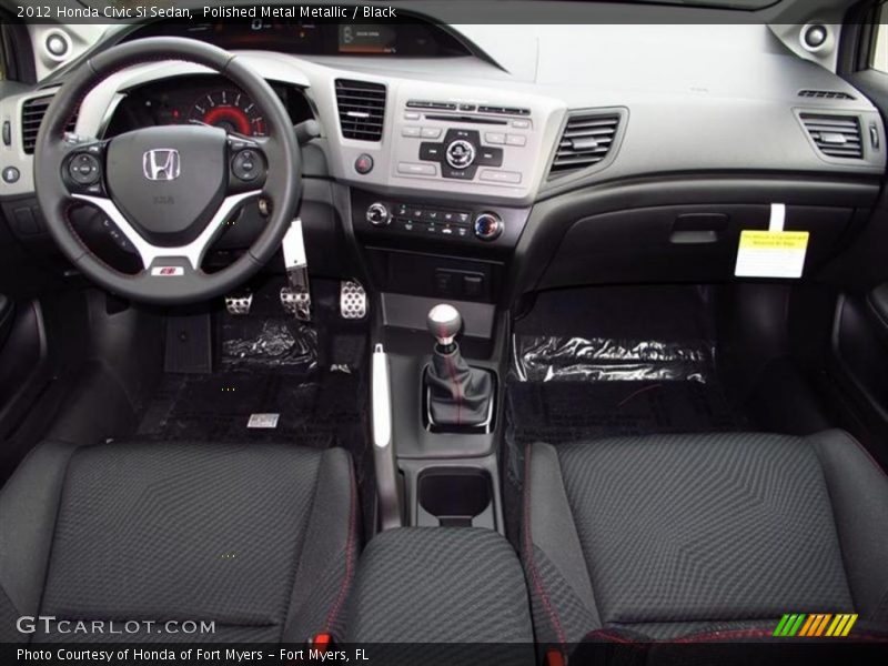 Polished Metal Metallic / Black 2012 Honda Civic Si Sedan