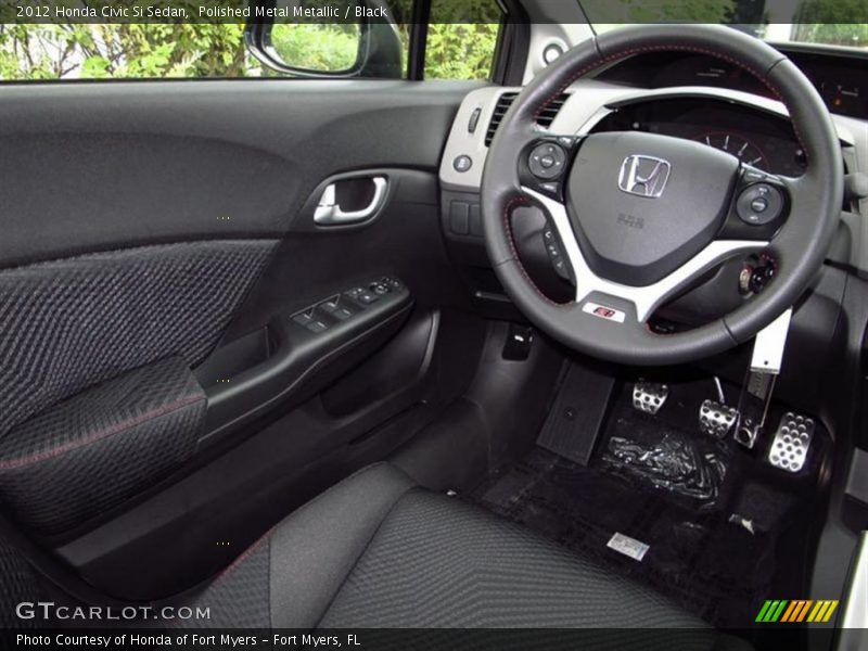 Polished Metal Metallic / Black 2012 Honda Civic Si Sedan