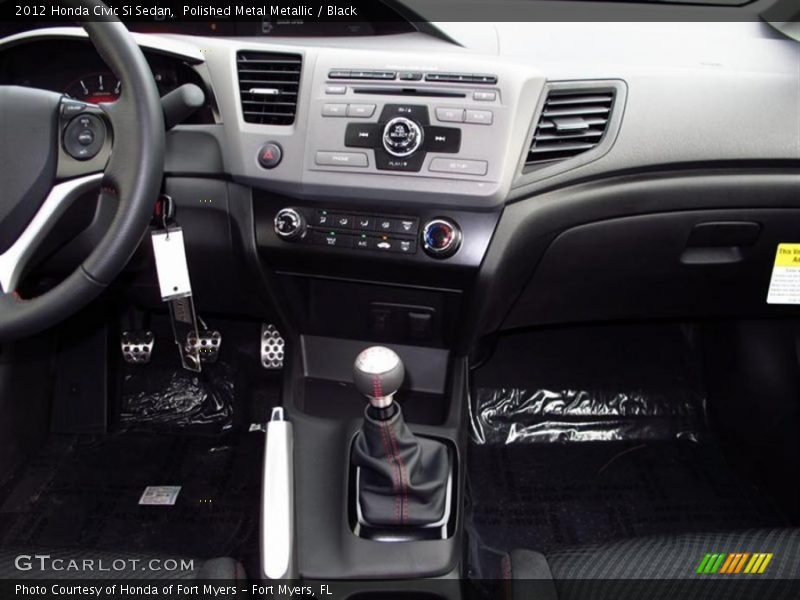 Polished Metal Metallic / Black 2012 Honda Civic Si Sedan