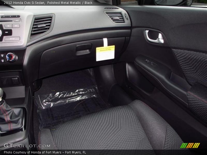 Polished Metal Metallic / Black 2012 Honda Civic Si Sedan