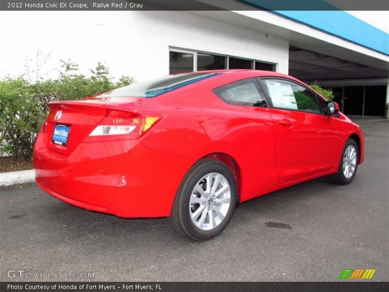 Rallye Red / Gray 2012 Honda Civic EX Coupe