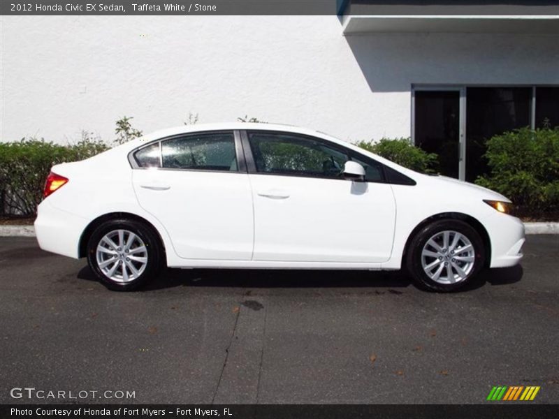 Taffeta White / Stone 2012 Honda Civic EX Sedan