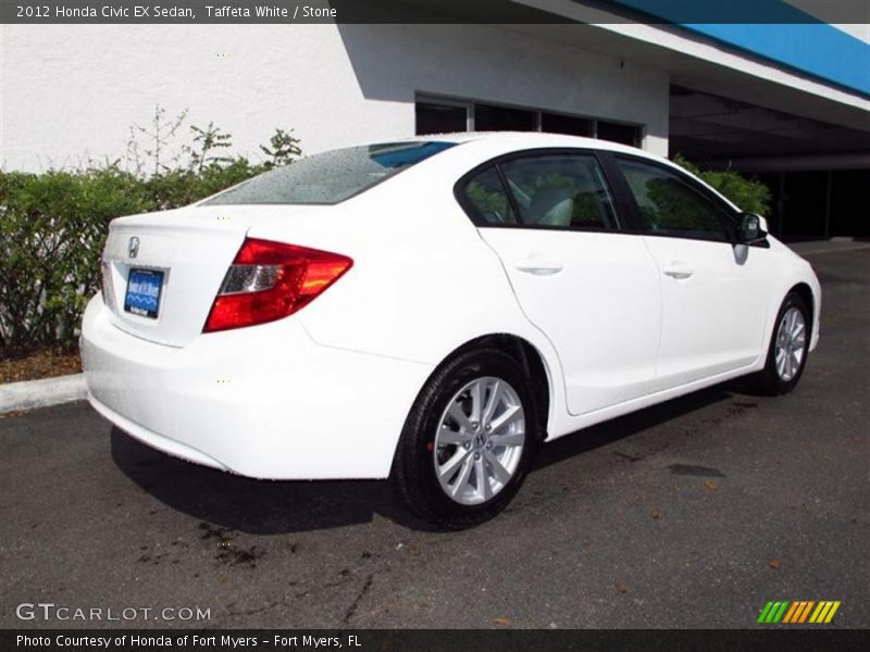 Taffeta White / Stone 2012 Honda Civic EX Sedan