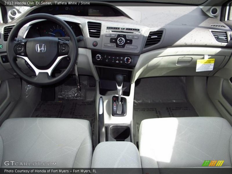 Taffeta White / Stone 2012 Honda Civic EX Sedan