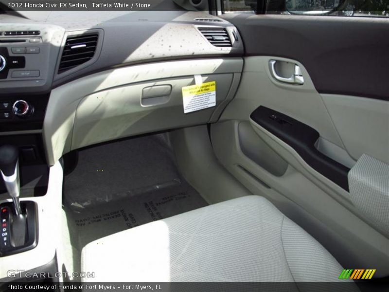 Taffeta White / Stone 2012 Honda Civic EX Sedan