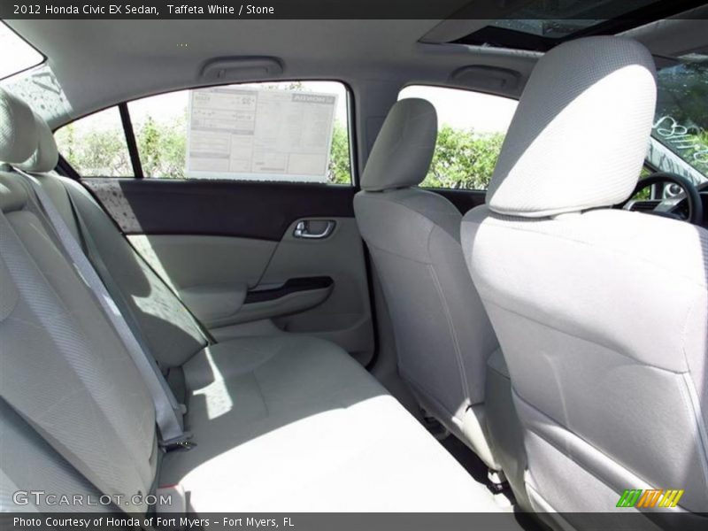 Taffeta White / Stone 2012 Honda Civic EX Sedan