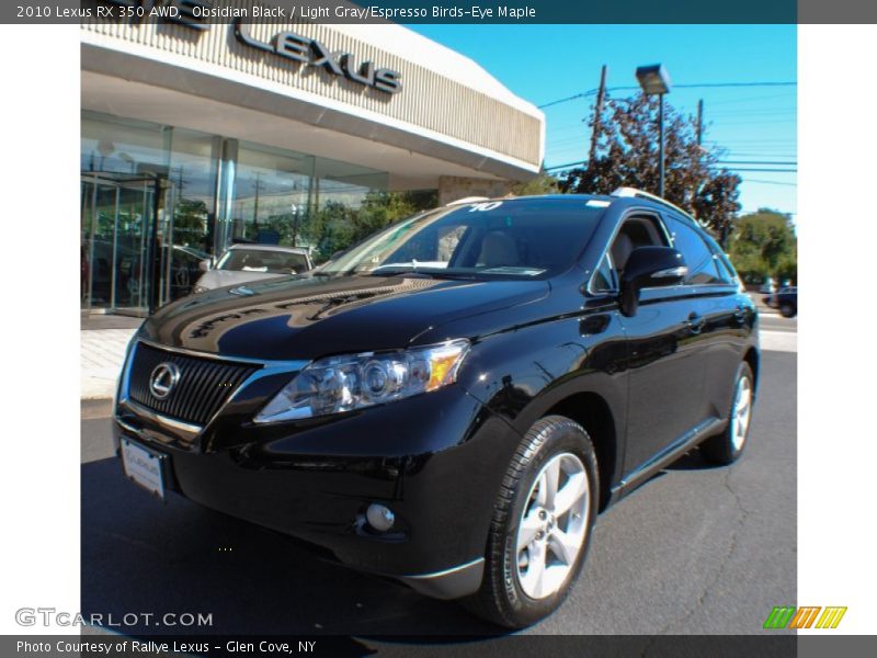 Obsidian Black / Light Gray/Espresso Birds-Eye Maple 2010 Lexus RX 350 AWD