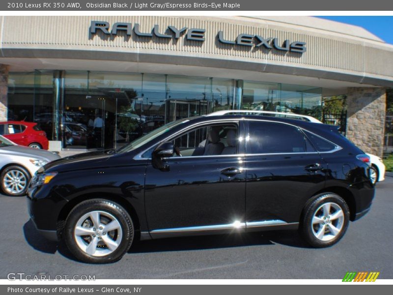 Obsidian Black / Light Gray/Espresso Birds-Eye Maple 2010 Lexus RX 350 AWD