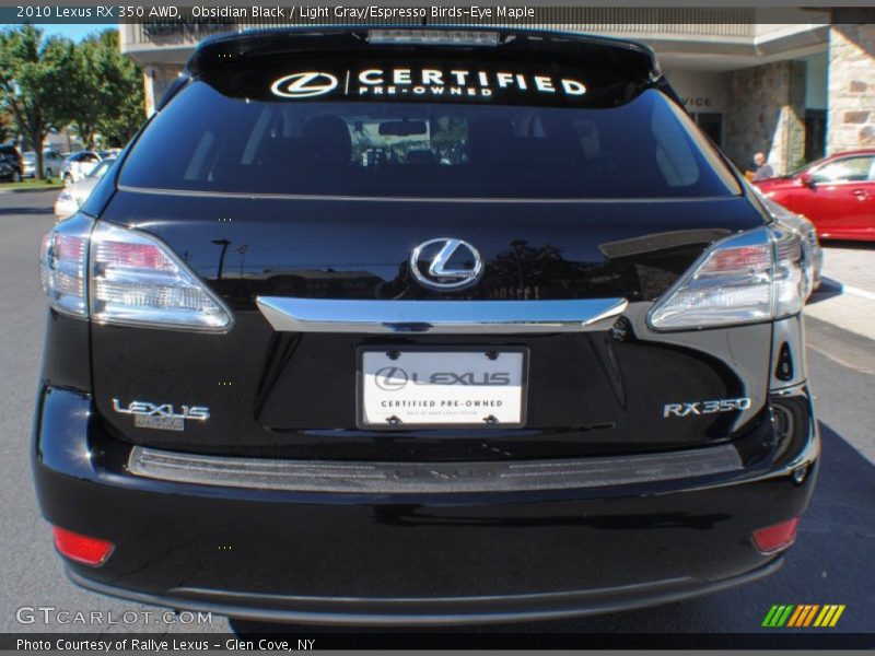 Obsidian Black / Light Gray/Espresso Birds-Eye Maple 2010 Lexus RX 350 AWD
