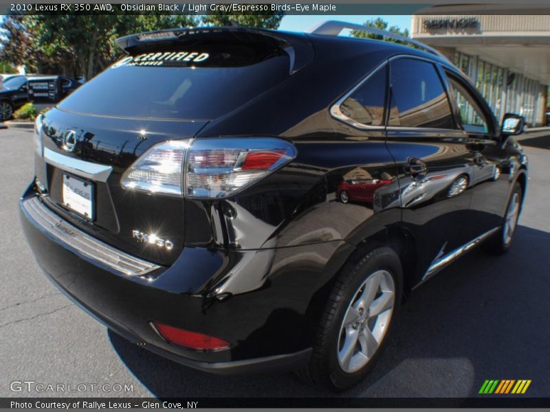 Obsidian Black / Light Gray/Espresso Birds-Eye Maple 2010 Lexus RX 350 AWD