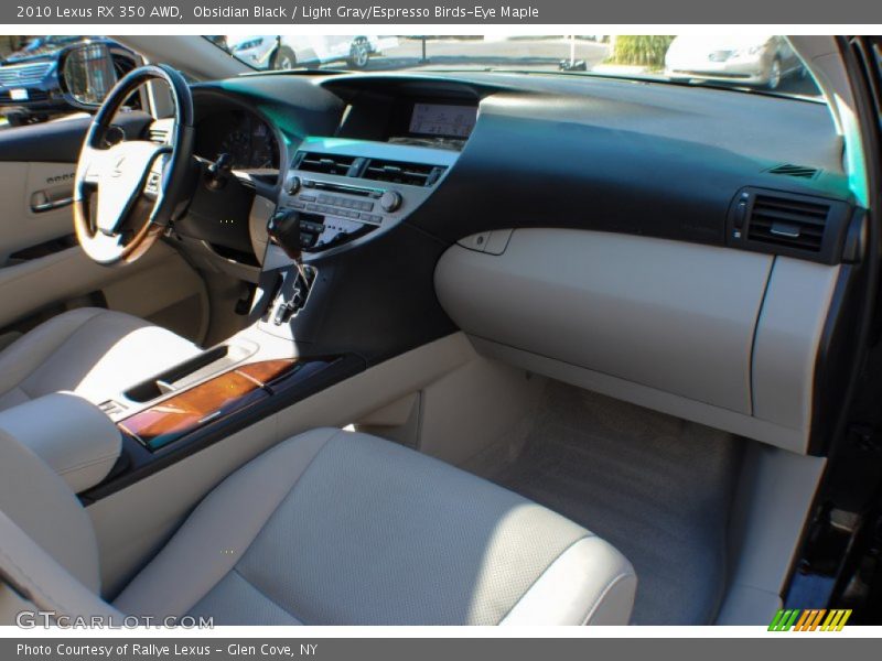 Obsidian Black / Light Gray/Espresso Birds-Eye Maple 2010 Lexus RX 350 AWD