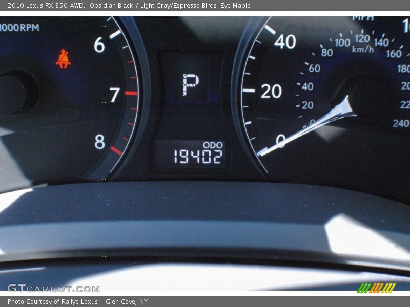 Obsidian Black / Light Gray/Espresso Birds-Eye Maple 2010 Lexus RX 350 AWD