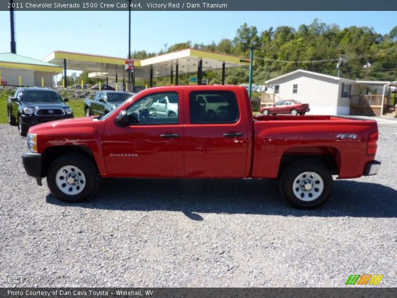 Victory Red / Dark Titanium 2011 Chevrolet Silverado 1500 Crew Cab 4x4