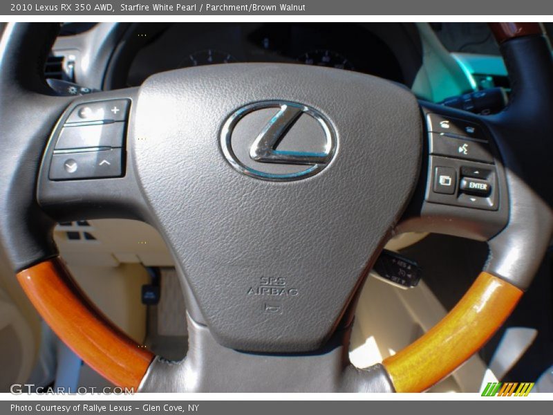 Starfire White Pearl / Parchment/Brown Walnut 2010 Lexus RX 350 AWD