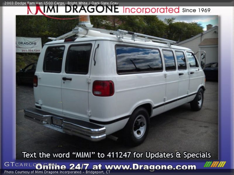 Bright White / Dark Slate Gray 2003 Dodge Ram Van 1500 Cargo