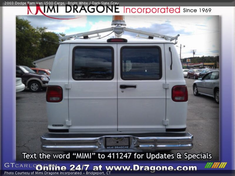 Bright White / Dark Slate Gray 2003 Dodge Ram Van 1500 Cargo