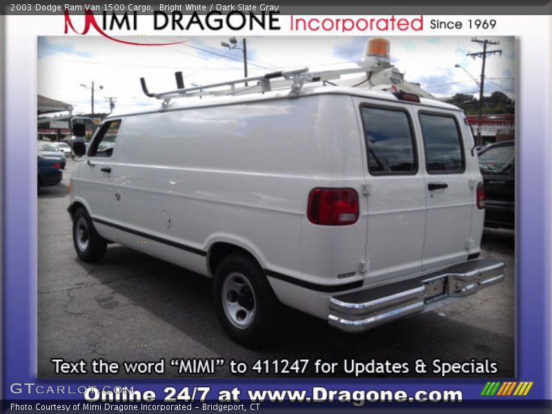 Bright White / Dark Slate Gray 2003 Dodge Ram Van 1500 Cargo