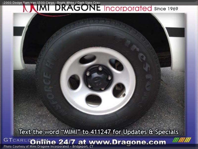 Bright White / Dark Slate Gray 2003 Dodge Ram Van 1500 Cargo