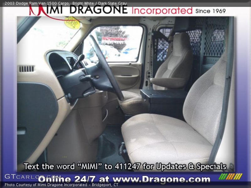 Bright White / Dark Slate Gray 2003 Dodge Ram Van 1500 Cargo