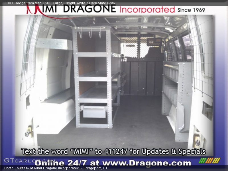 Bright White / Dark Slate Gray 2003 Dodge Ram Van 1500 Cargo