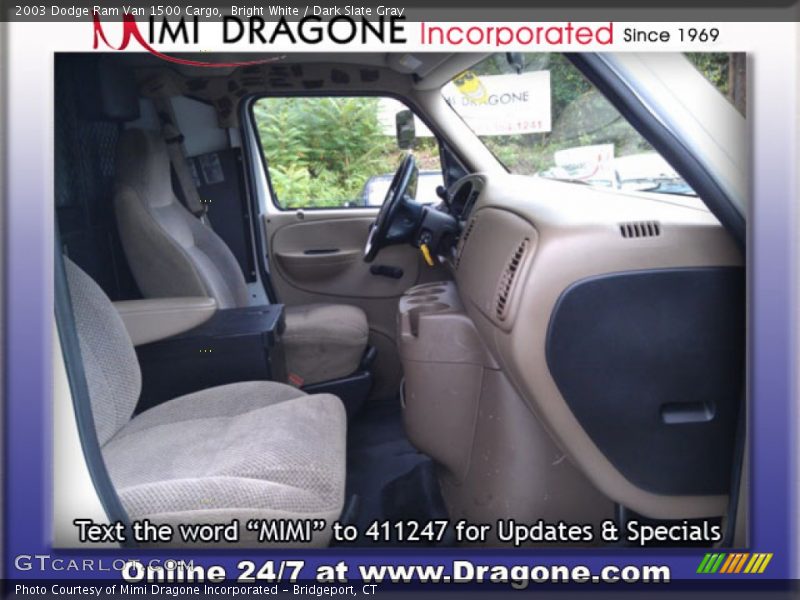 Bright White / Dark Slate Gray 2003 Dodge Ram Van 1500 Cargo