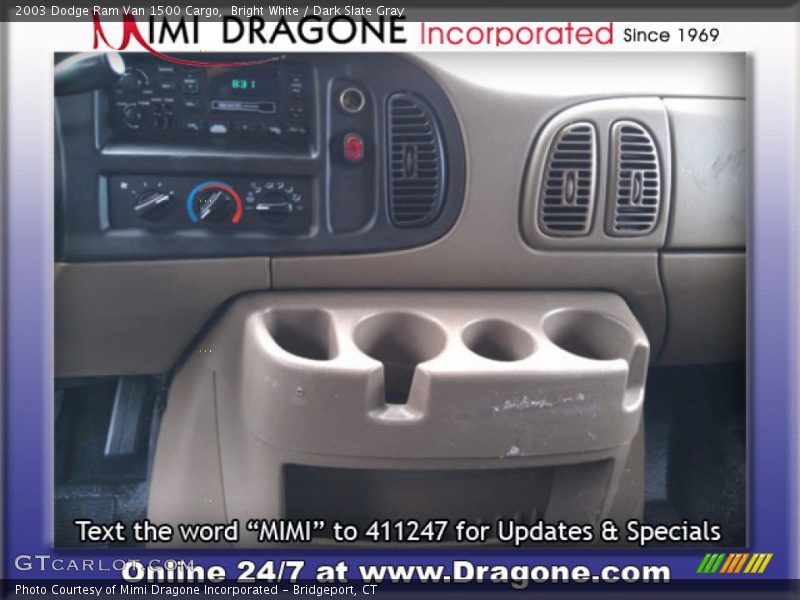 Bright White / Dark Slate Gray 2003 Dodge Ram Van 1500 Cargo