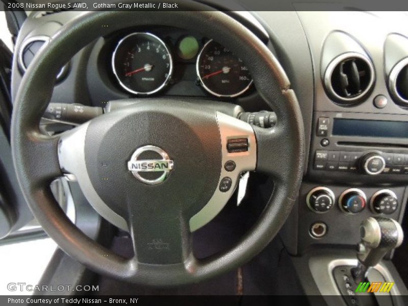 Gotham Gray Metallic / Black 2008 Nissan Rogue S AWD