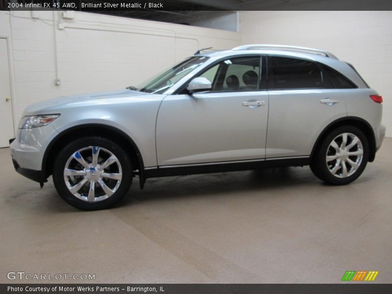 Brilliant Silver Metallic / Black 2004 Infiniti FX 45 AWD