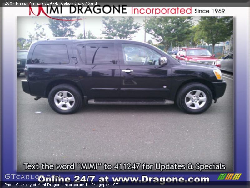 Galaxy Black / Sand 2007 Nissan Armada SE 4x4